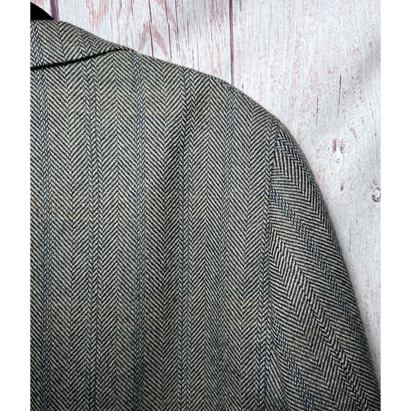 LANDS' END Men's Lambs Wool Herringbone 2 Button Sports Coat Blazer Size 40R - Picture 7 of 12